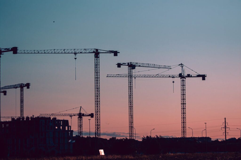 constructions grues aube