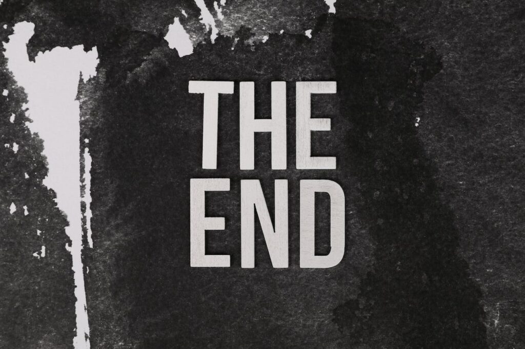 the end image noir blanc