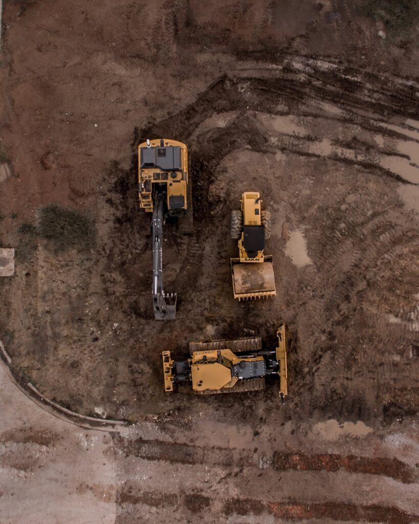 pelleteuse bulldozer chantier