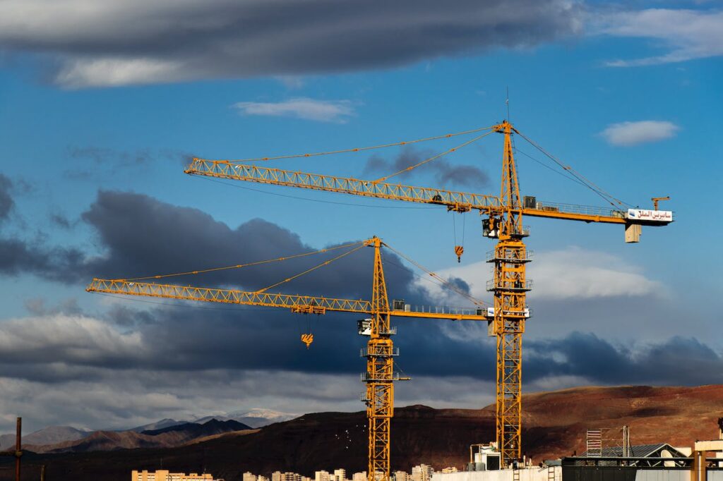 grues construction chantier