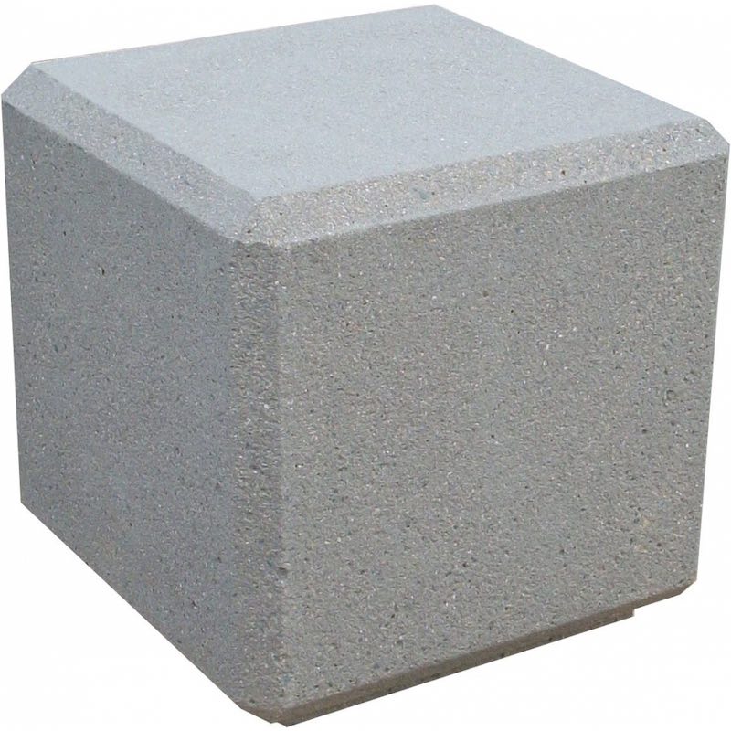 1m3 cube monobloc beton gris sable